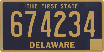 DE license plate 674234