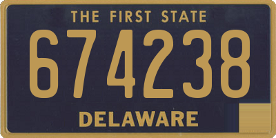DE license plate 674238