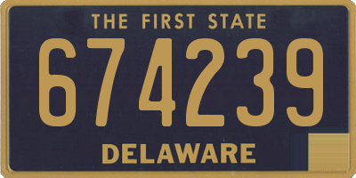 DE license plate 674239
