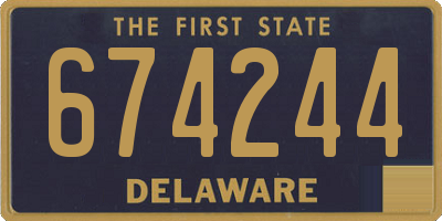 DE license plate 674244