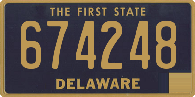 DE license plate 674248