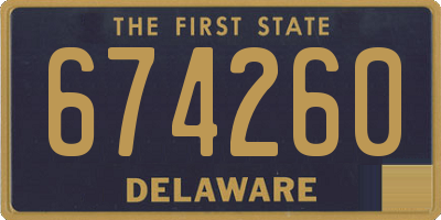 DE license plate 674260