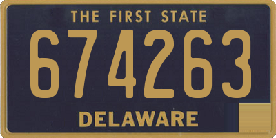 DE license plate 674263