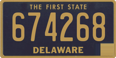 DE license plate 674268