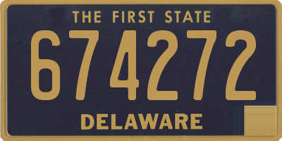 DE license plate 674272