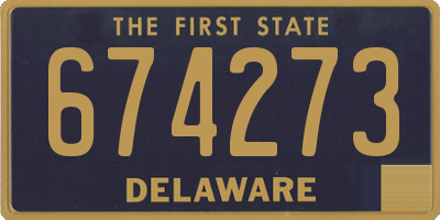 DE license plate 674273