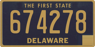 DE license plate 674278