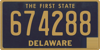 DE license plate 674288