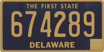 DE license plate 674289