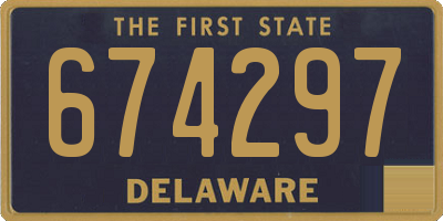 DE license plate 674297