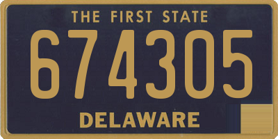 DE license plate 674305