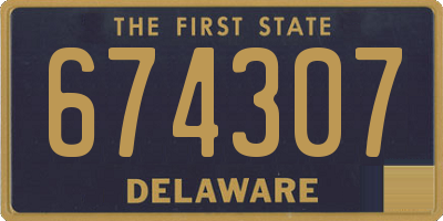 DE license plate 674307