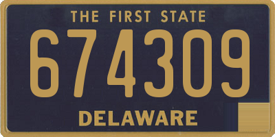 DE license plate 674309