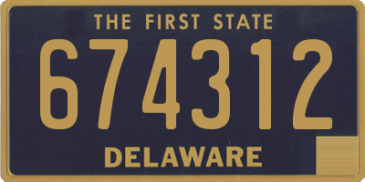 DE license plate 674312