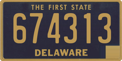 DE license plate 674313