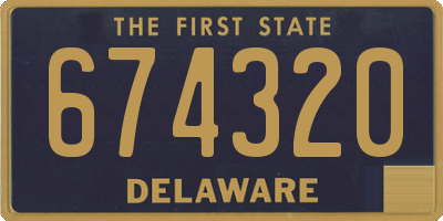 DE license plate 674320