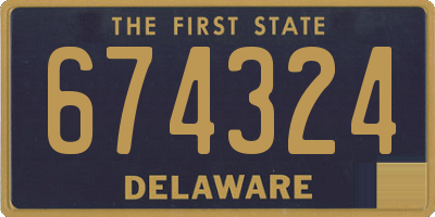 DE license plate 674324
