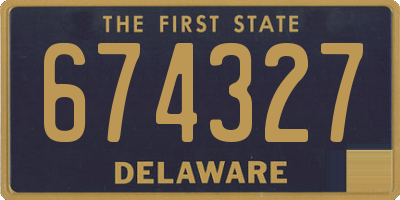 DE license plate 674327
