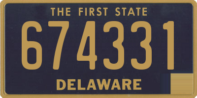 DE license plate 674331