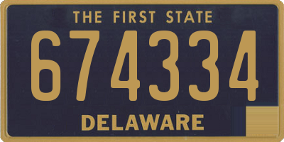 DE license plate 674334