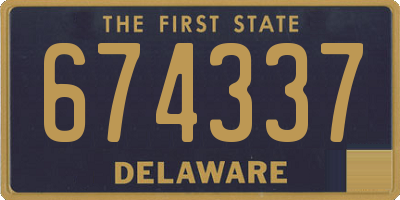 DE license plate 674337