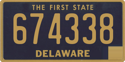 DE license plate 674338