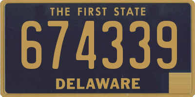 DE license plate 674339