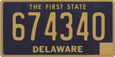 DE license plate 674340