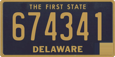 DE license plate 674341