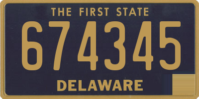 DE license plate 674345