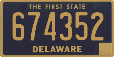 DE license plate 674352