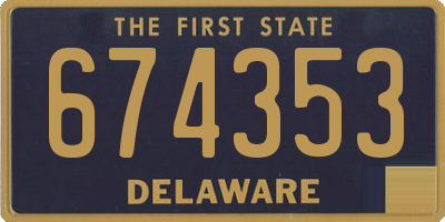 DE license plate 674353