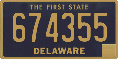 DE license plate 674355