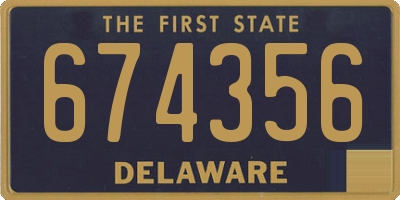 DE license plate 674356