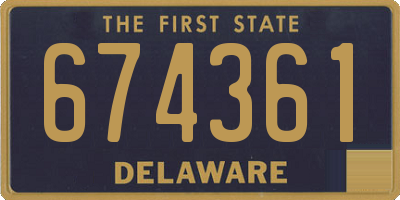 DE license plate 674361