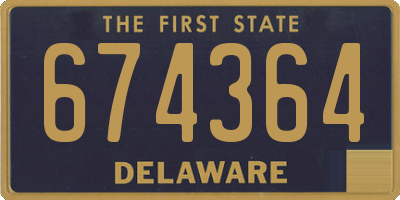 DE license plate 674364