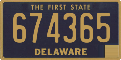 DE license plate 674365