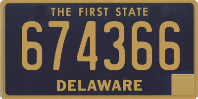 DE license plate 674366