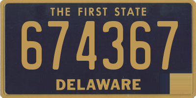 DE license plate 674367