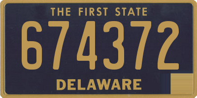 DE license plate 674372