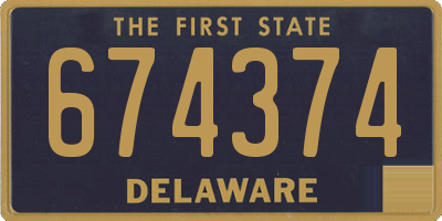 DE license plate 674374