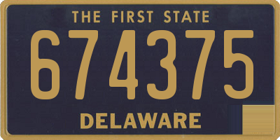 DE license plate 674375