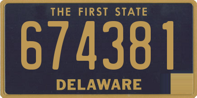 DE license plate 674381