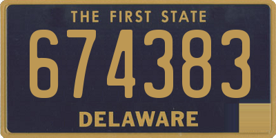 DE license plate 674383