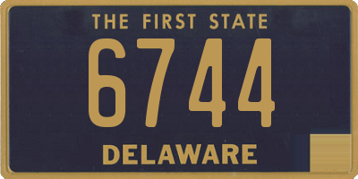 DE license plate 6744