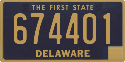 DE license plate 674401