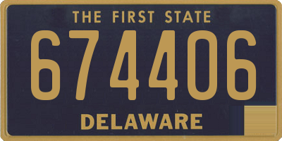 DE license plate 674406