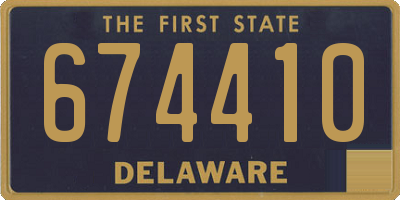 DE license plate 674410