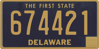 DE license plate 674421