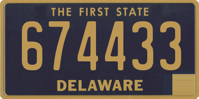 DE license plate 674433